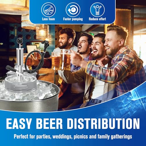 8-Inch Keg Party Pump Kit - Beer Tap Dispenser for Domestic Kegs
