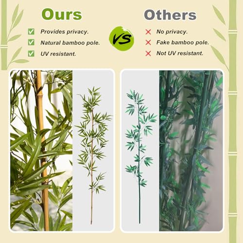 5 ft Artificial Bamboo Tree for Outdoor & Indoor Privacy - Fake Plant with Encrypted Leaves