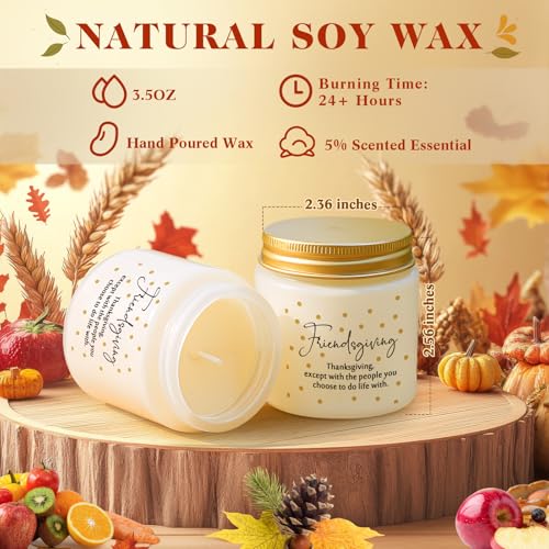 Conelist 12 Pcs Fall Scented Soy Wax Jar Candles 3.5oz Autumn Gift Set