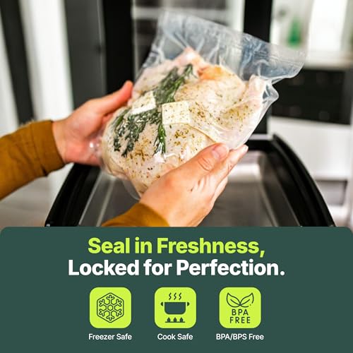 Avid Armor 300 Count Chamber Vacuum Sealer Bags - Assorted Sizes, BPA-Free & Reusable Food Storage for Sous Vide & Freezer