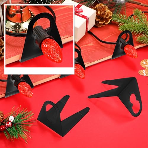 Mudder 200Pcs White Christmas Light Clips for C7/C9 – Includes Black Variant 200