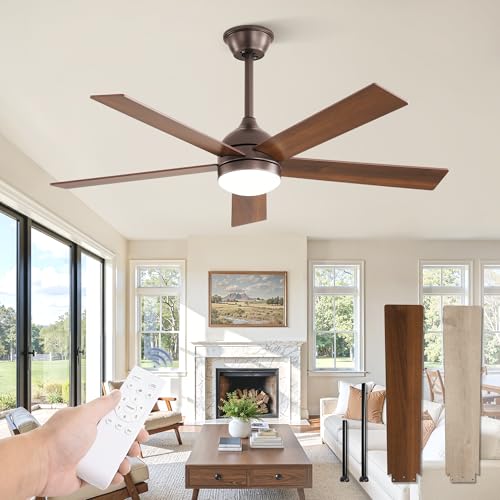Fanbulous Oil Bronze 48-Inch Ceiling Fan with Light & Remote, Reversible Blades