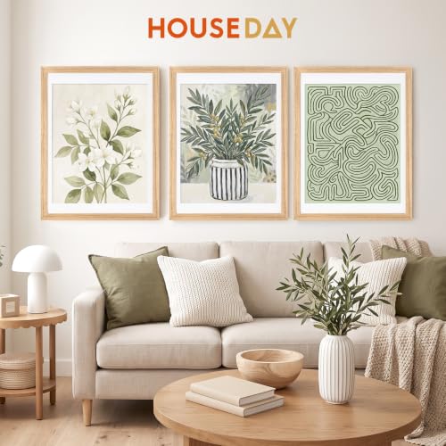 3 Pack 18x24 Inch Wooden Poster Frames - Natural Oak Solid Wood