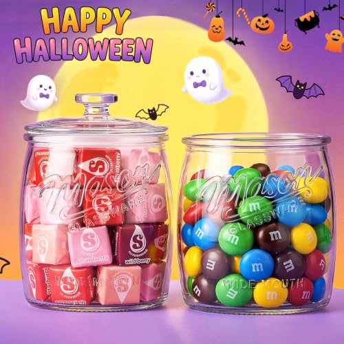 2-Pack 0.5 Gallon Wide Mouth Airtight Cookie Jars with Silicone Seals
