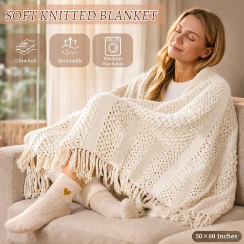 Get Well Soon Gift Basket for Women - Champagne Self Care Package with Soft Blanket
