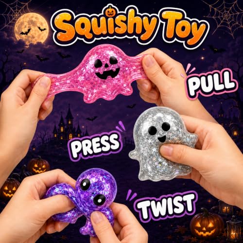 Halloween Advent Calendar 2026 - 24 Glitter Fidget Toys, Party Favors & Gifts - Variation: HALLOWEEN