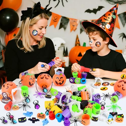 Halloween Party Favors Mini Pumpkin Buckets Set - Orange Color, 288 Pieces