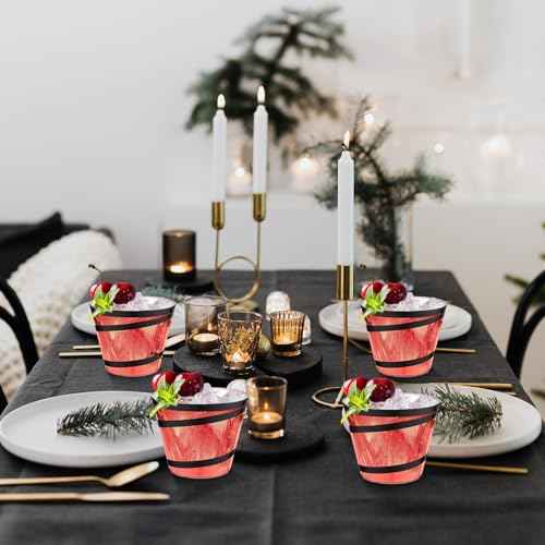 Gejoy 9 oz Rimmed Swirl Plastic Cups Disposable Wine Drinking Cups Clear Elegant Halloween Tumblers for Christmas Party Supplies(Black,24 Pcs)