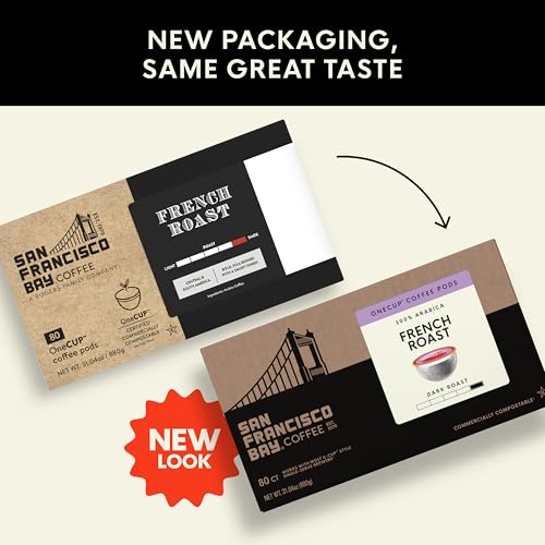 San Francisco Bay French Roast Coffee Pods 80 ct - Compatible with K-Cup Brewers