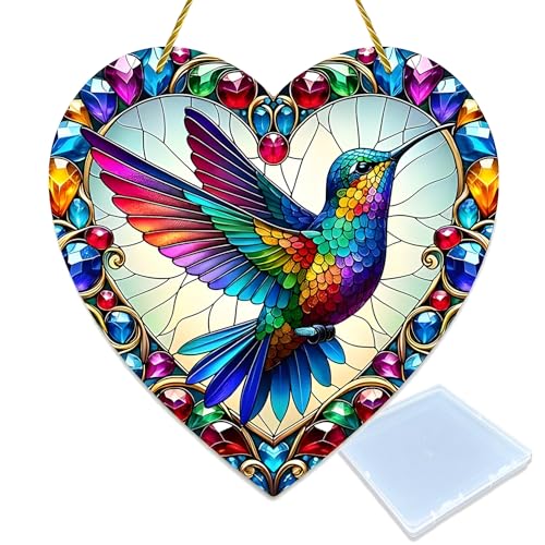 Acrylic Hummingbird Ornament, 20cm/8inch, Housewarming Gift, Hanging Decor for Door, Outdoor, Windows, Yard, Courtyard, Home Decorations