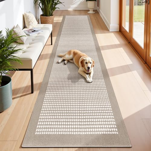Beige 3'x14' Heavy-Duty Non-Slip Entryway Runner Rug - Low Profile Floor Mat