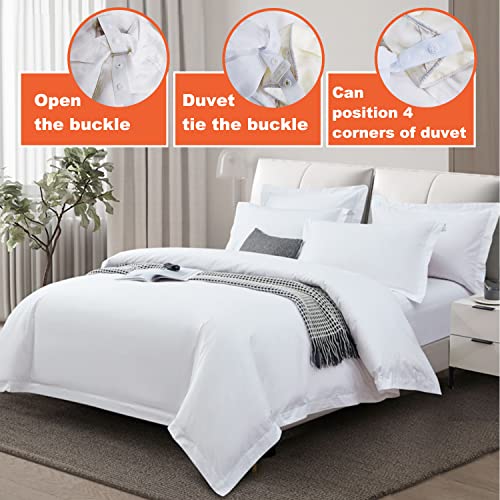 VEJESIME King Size Cotton Duvet Cover Set with 3-Sided Zipper - Simple & Easy Bed Makeover