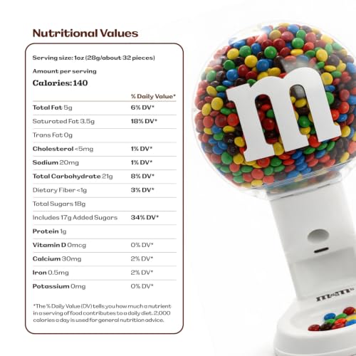M&M'S Motion Activated Candy Dispenser - Touchless Snack Dispenser, White
