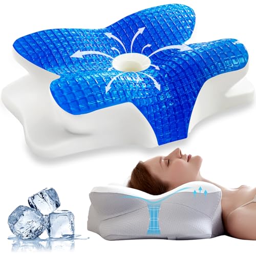 Cooling Gel Neck & Shoulder Pillow Queen - Supportive Cervical Pillow
