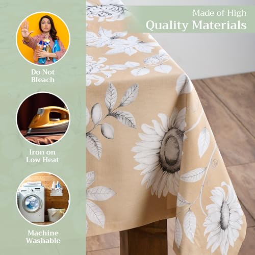 Maison d' Hermine Table Cloth Square Reusable 100% Cotton 54"x54"
