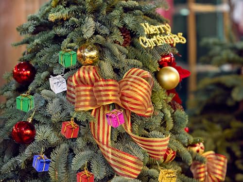 PENTA ANGEL Mixed Color 36-pack Mini Gift Box Ornaments for Christmas Tree 2.5cm