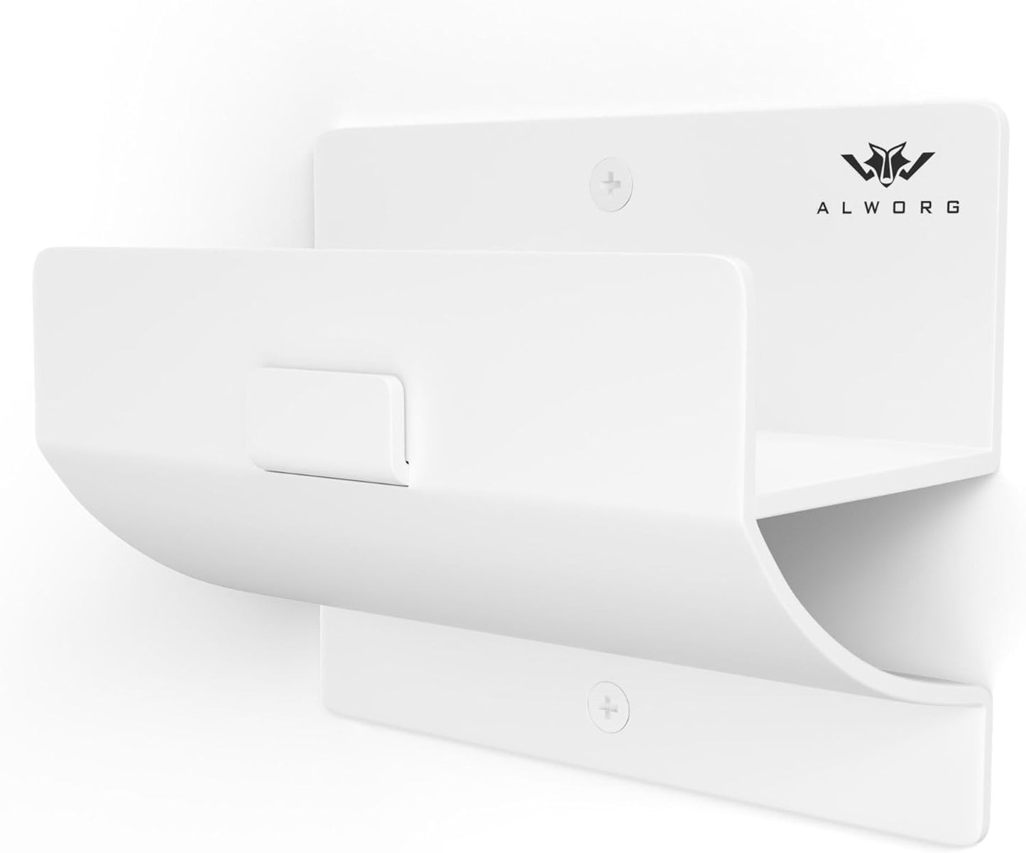 White Ladder Hooks - Wall-Mounted Step Ladder Holder for Garage | Space-Saving Design