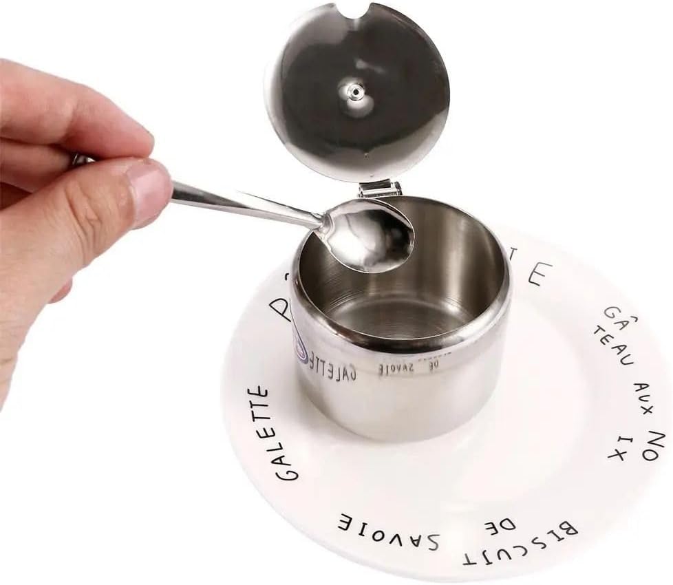 Skiennix Mini Kitchen Spice Storage Jar - Versatile Sugar, Jam, and Salt Container (9.5cm)