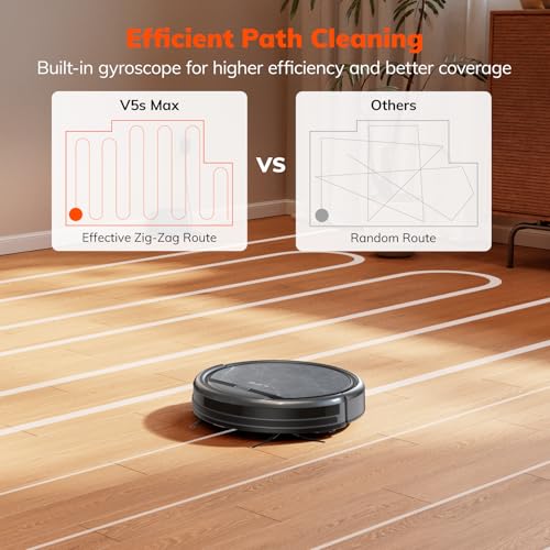 ILIFE V5s Max Robot Vacuum Gray 4000Pa Strong Suction Gyro Navigation