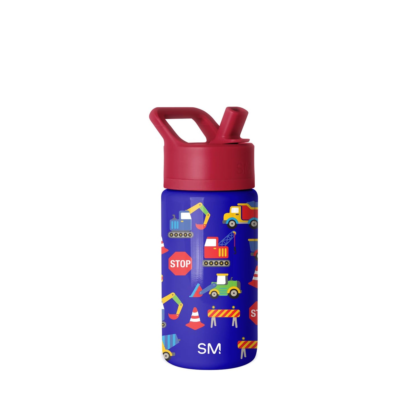 Simple Modern Kids Summit Water Bottle with Straw Lid | 14oz Stainless Steel Cup Insulated Tumbler for Toddlers, School | Under Construction