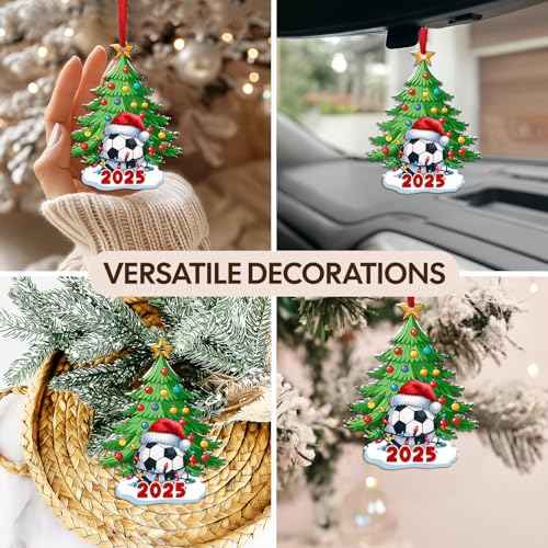 NewEleven Soccer Ornament 2025 - Soccer Gifts for Girls, Men, Women - Soccer Ornaments for Christmas Tree Gift from Friend, Family - Christmas Ornaments