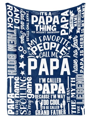 My Favorite People Call Me Papa Throw Blanket 60 x 80 inches - Grandpa Gift from Grandkids
