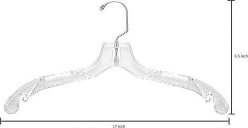 DEILSY™ Clear Plastic Hangers - Durable 25-Pack for Wardrobe Organization | Versatile Coat Hangers for Home & Retail