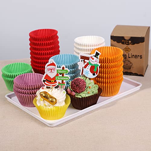 Bake Choice 200 Count Blue Cupcake Liners – Greaseproof Baking Cups for Muffins