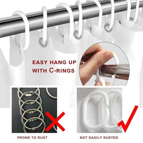 Christmas Shower Curtain 72x72 Inches Decorations Winter Xmas Bath Curtains Decor for Home Bathroom with 12 Hooks