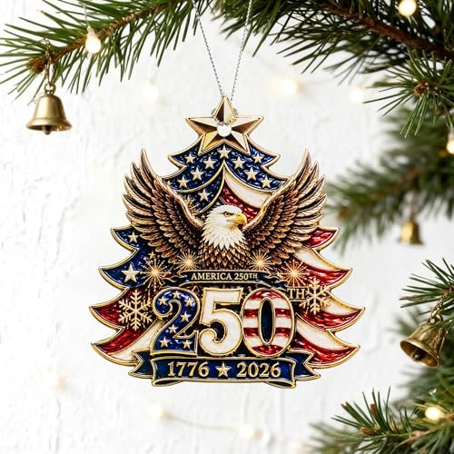 America 250 Christmas Ornaments, Decor, Ornaments