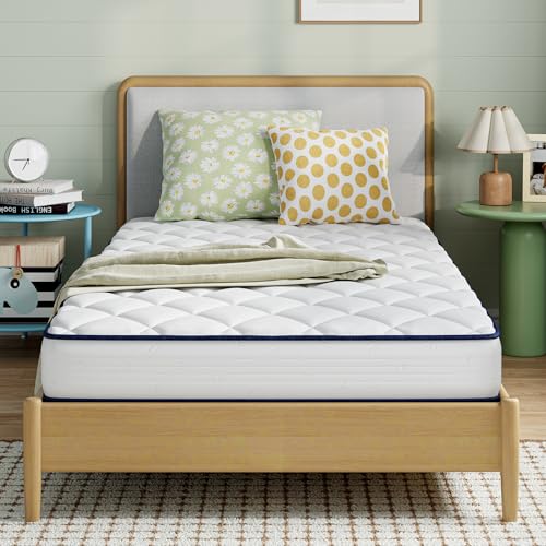 Novilla Twin 8 Inch Bonnell Spring Mattress - Supportive & Cooling Bed