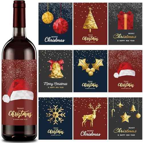 Wine Bottle Sticekr (Christmas)