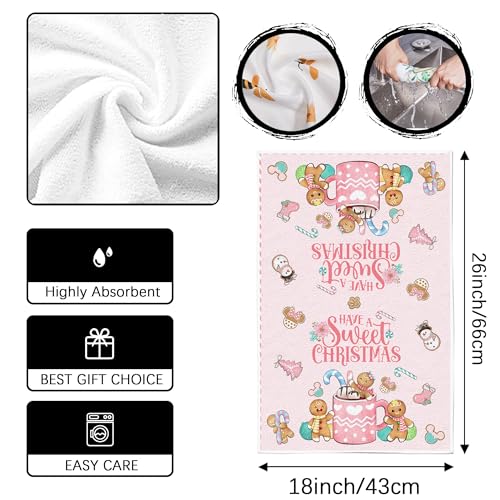 Gingerbread Christmas Kitchen Towels 18x26 in | Yarcooly
