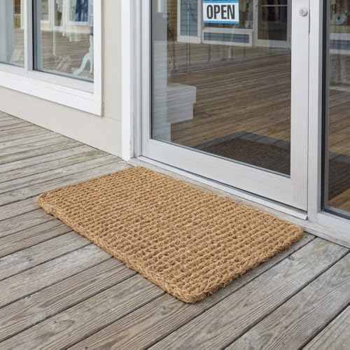 Outdoor Coir Doormat 22x36 Inches Dragon Weave Entry Rug for Indoor & Outdoor Use - Variation 1'10" x 3'