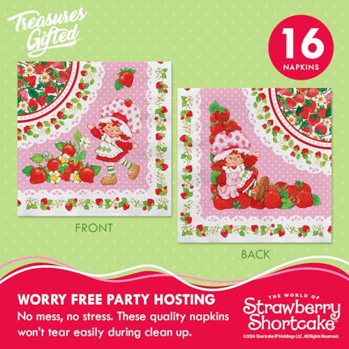 Treasures Gifted Licensed Strawberry Shortcake Party Decorations Set for 16 Guests - Baby Shower & Birthday Supplies