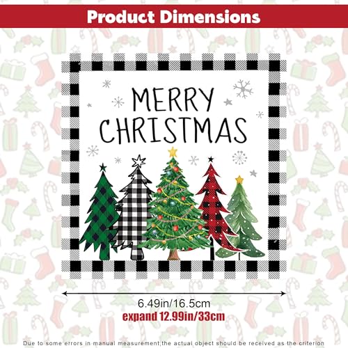 20Pcs Christmas Paper Napkins, Xmas Tree Farmhouse Disposable Napkins