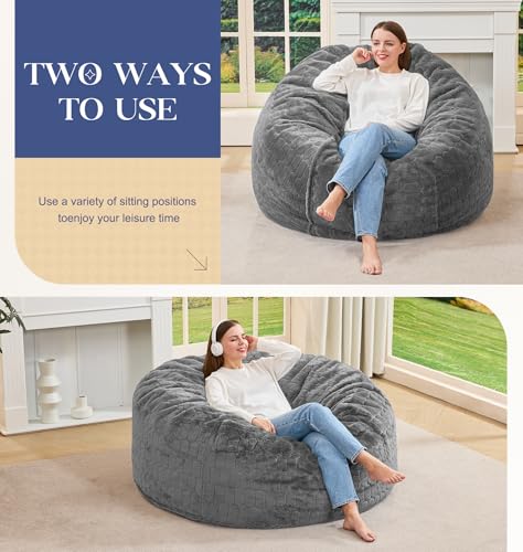 Hobestluk Adults Bean Bag Chair 4FT Big BeanBag Extra Large Oversized