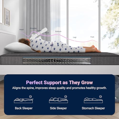 Avenco Twin 6 Inch Hybrid Mattress - Medium Firm Support in a Box