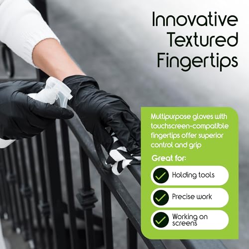 Inspire Black X-Large Nitrile Disposable Gloves Case of 1000 - Medical & Safety