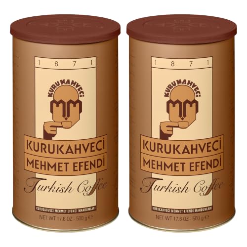 Turkish Coffee Medium Roast 17.6 oz Pack of 2 - Authentic Arabica Ground Coffee