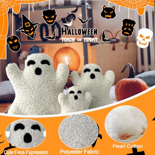 15.7 Inch Halloween Ghost Pillows, Ghost Plush Toy Halloween Decor, Ghost Spooky Pillows, Cute Soft Halloween Party Decoration Pillow, Spooky Home Decorations.