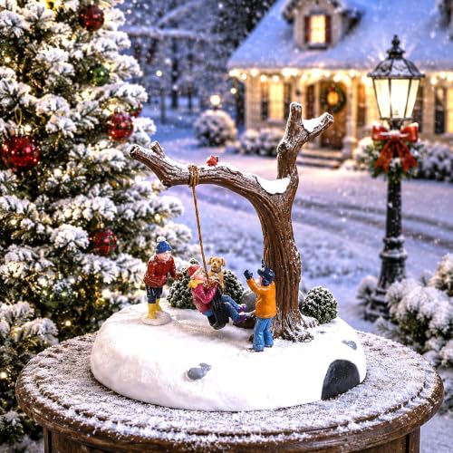 Lemax Vail Village Tire Swing Twirl Christmas Village Decor 84354