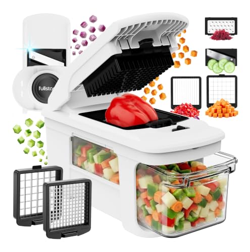 White Fullstar Pro XL Vegetable Chopper & Mandoline Slicer 4-in-1 Kitchen Tool