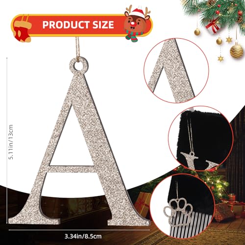 20 Inch Black Vertical Stripe Christmas Stocking with Gold Wooden Initial, Personalized Holiday Decor
