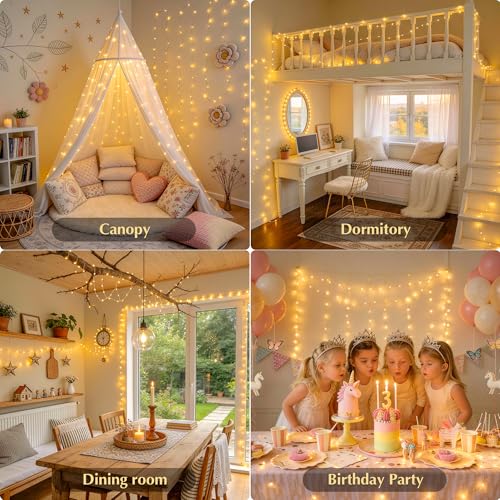 JMEXSUSS USB Fairy Lights 33ft Warm White 100 LED for Bedroom Decor