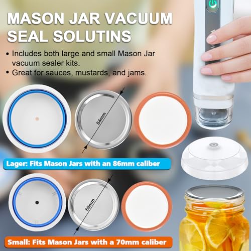 MOMODA Vacuum Sealer Set - Reusable BPA-Free Food Storage Bags & Jar Attachments
