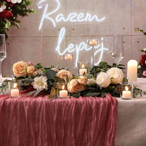 Letine 36-Pack Clear Glass Votive Candle Holders - Tea Light & Flameless Candle Holders Set