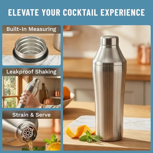 Hybrid Cocktail Shaker Vacuum Insulated Stainless Steel 28 oz - Stainless Steel