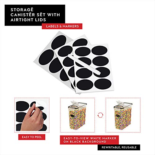 Standard 4 Pack Airtight Cereal Storage Containers 4L Set of 4 - DWËLLZA KITCHEN