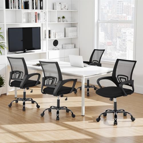 Ergonomic Mesh Office Chair Black - Adjustable Computer Desk Chair, Supports Up to 250 lbs